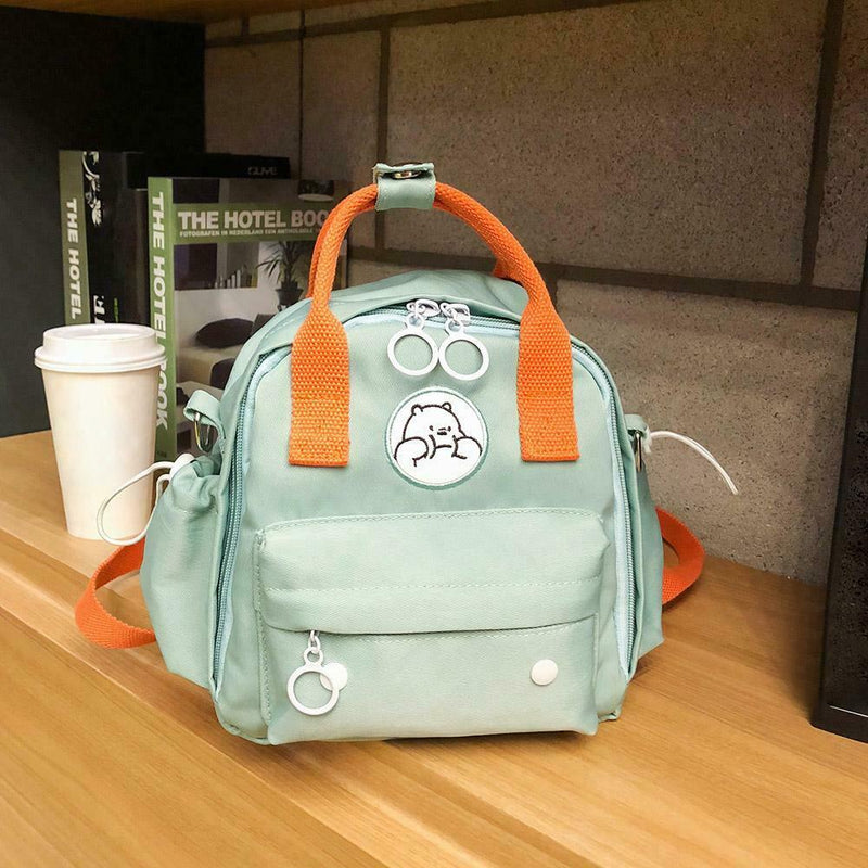 Animal Pattern Waterproof Backpacks Women Shoulder Crossbody Bags (Green)