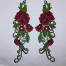 New polyester water soluble embroidery color collar flower lace