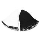 Canvas Fisherman Hat Unisex Printed Coconut Tree Double-Sided Wearing Cap O M7L2