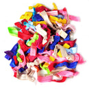 100PCS Candy Color Elastic Knotted Hairband Hair Ties No Crease Ponytail Holder