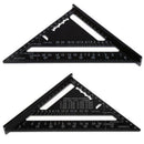 Metric Aluminum Alloy Triangle Ruler Black Triangular Rule 260x185x185mm  Dswy