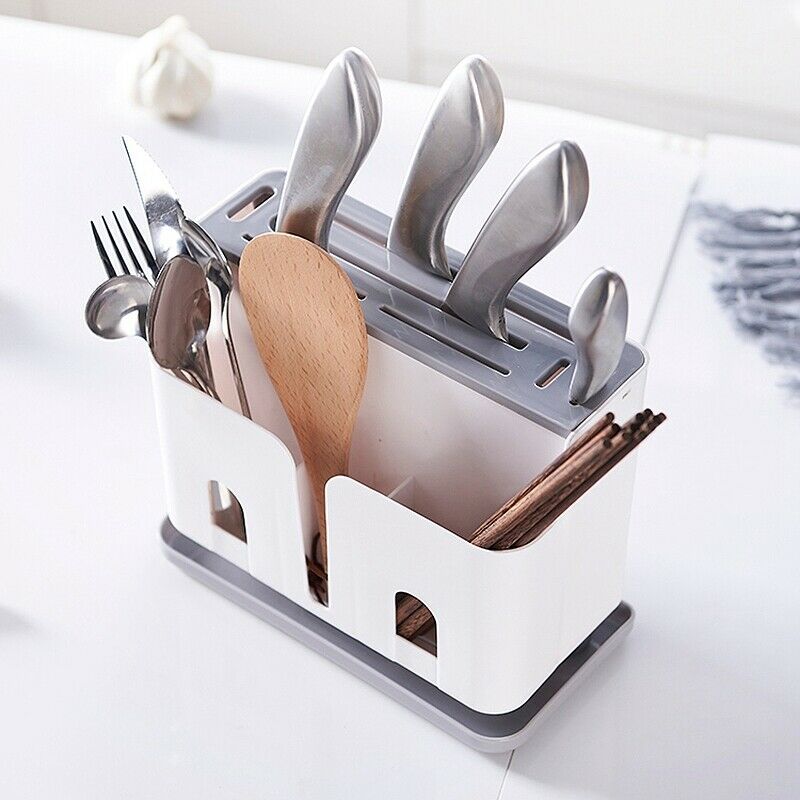 Plastic Storage Holders Drainer Knives Racks Spoons Shelf Forks Kitchen Cho P8X7