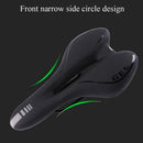 Reflective Shock Absorbing Hollow Bicycle Saddle Mountain Bike Seat(Black)