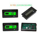 12V 24V 36V 48V 8-70V LCD Acid Lead Battery Capacity Voltage Tester Voltmeter