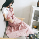 Brief Nordic Wind Mermaid Fairy Cotton Linen Cooking Kitchen Apron for Woma