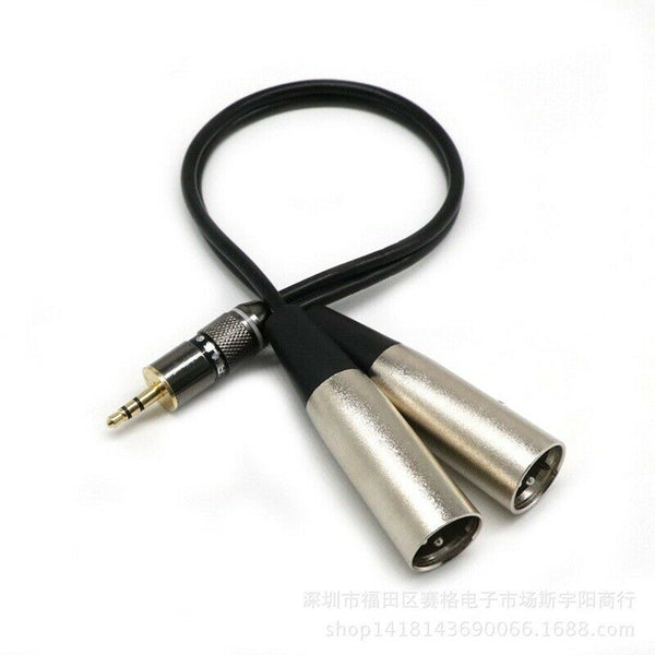 Audio cable 3.5mm Stereo to 2 XLR /mother 3.5mm turn card audio cable