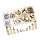120 pcs M3 Brass Spacer Male-Female Spacers Hex Stand-Off Pillars DIY Kit