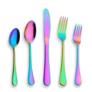 Flatware Set 20 Piece, Stainless Steel With Titanium Colorful Plated, Multi