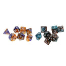 Pack of 2 Polyhedral Dice Double-Color D20 D12 D10 D8 D6 D4 for DND MTG RPG