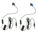 For Sony PS4 Wired Earphone Mono Earbud Earpiece 3.5mm Jack & Mic Cable 2Pcs