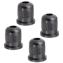 4 Pieces Guitar Bass Through Body String Mounting Ferrules Bushing Black