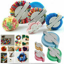 Pom pom Maker kit Fluff Ball Weaver Needle Knitting Craft 4 Set Size Tool B Z5K5