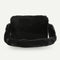 Women Plush Messenger Bag Big Capacity Fluffy Shoulder Handbags (Black)