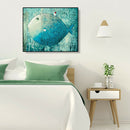 Painting By Numbers Kit DIY Fish Hand Painted Canvas Oil Art Picture Gift A