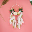 DIY Feather Dream Catcher Handmade Decorative Pendant Flower Dream Catcher
