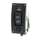 New Plastic Marine Boat Bilge Pump Switch Panel with LED Backlight ON-OFF-ON