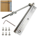 1X(Door Closer Single Spring Strength Adjustable Surface Mounted Stainless