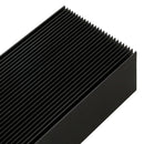 Black Aluminum Radiator 200x69x36MM Dense 27 Tooth Heat Sink for Power Ampl