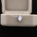 Fashion Women Crystal Necklace Invisible Line Zircon Clavicle Chain Necklace  Kw