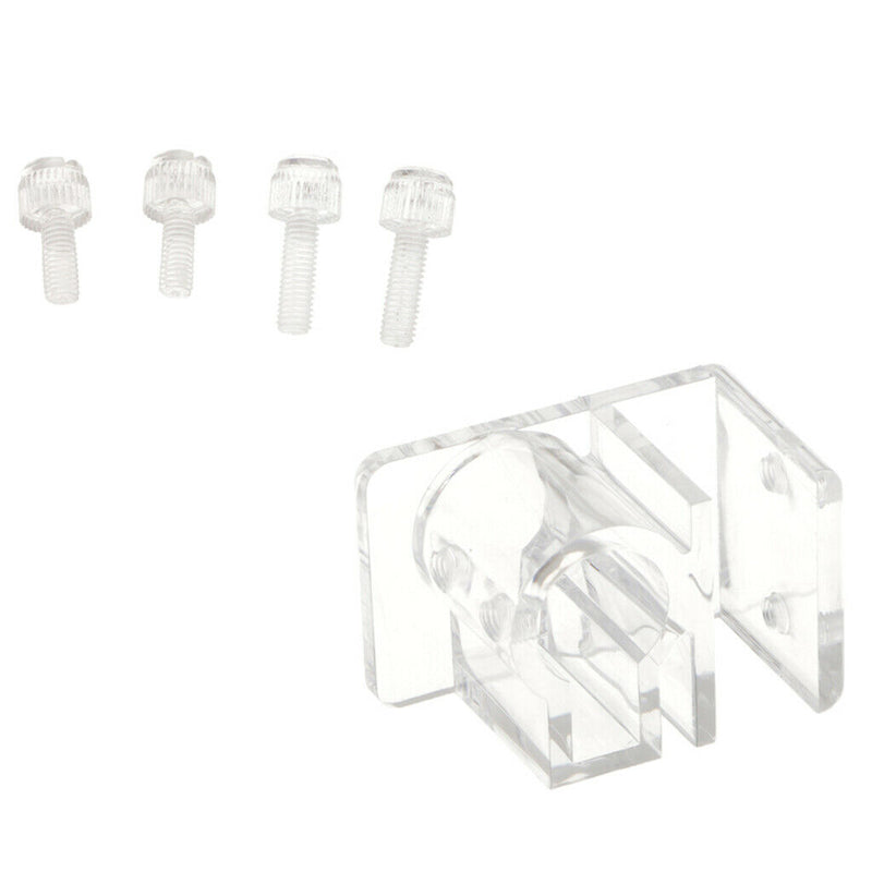 Acrylic Aquarium Pipe Clip Clamp Holder to Fix 12mm/16mm Inflow Outflow Water