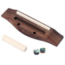 4 String Guitar Ukulele Rosewood Bridge Set Saddle Nut for Musical Instrume