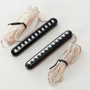 2x LED Motorcycle Flowing Water Turn Signal Amber Light License Plate Lamp