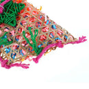 Colorful Bamboo Weave Cotton rope Swing Parrot Bird Toys Cockatiel Chewing