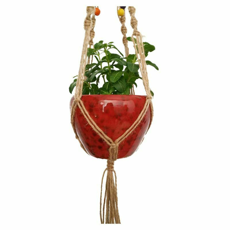 Flower Plant Hanger Pot Hanging Holder Macrame Basket Rope Kit Home Garden