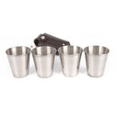 1 Set of 4 Stainless Steel Cover Mug Camping Cup Mug Drinking Coffee With CaseME