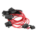 10pcs DC 12V 40A Standard Blade Inline Fuse Holder Splash Proof for Car Bik