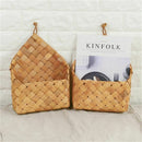 Garden hand-woven wood basket weaving storage basket Fruit and vegetable ba I1L5