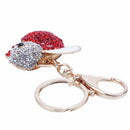 Rabbit Keychain Rhinestone Crystal Keyring Key Ring Chain Bag Charm Pendant G2P4