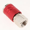 5pcs Red Quick Release Coupler Set 1/4" Air Hose Connector For Fitting NPT