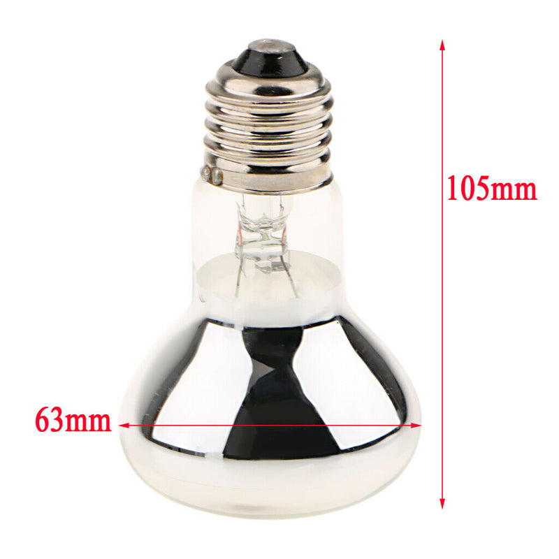 2x Heat Emitter Reptile Basking Heat Lightbulb Brooder Lamp Reptile Supplies