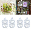 4pcs 7cm Garden Wall Art Metal Frame Birdcage Shape Metal Planter Craft DIY