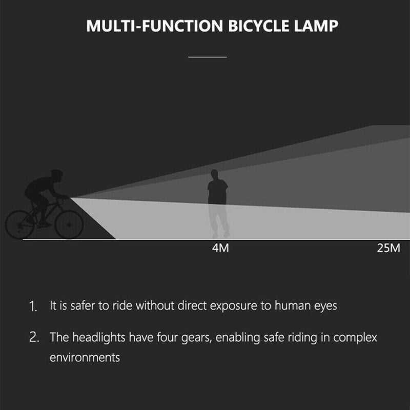 T6 LED Bicycle Front Light 10W 6 Modes USB Rechargeable MTB Bike Front Lamp