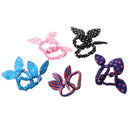 10pcs Women's Rabbit Ear Hair Tie Bands Korea Style Ponytail Holder F9Y6