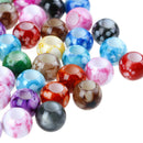 50 Acrylic Round Hair Beads Braids Diy Dreadlock Beads Hair Extension Jewelry ME