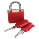 3PCS 23mm Brass Padlock Travel Luggage Padlocks Lock(Colour: Blue/Yellow/Re O8H8