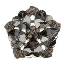 Crystal Rhinestone Button Buckle DIY Applique Patch For Sweater Coat Decor