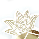 8x Golden Foil Disposable Pineapple Paper Plates Wedding Birthday Party Decor ME
