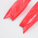 2pcs Red  Unisex Mohawk  Horns Accessories Racing Dirtbike With Tapes