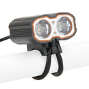Waterproof Front Lamp 6000LM 2x CREE XM-L T6 USB LED Bike Bicycle Light