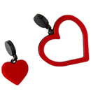 Acrylic Fashion Heart Shaped Lady Sweet Asymmetric Red Earrings