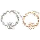 New Floral Hand-Studded Camellia Temperament Charm Bracelets For Women Allo B6C3