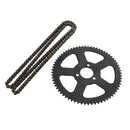 1 Set 49cc T8F 6T Front Sprocket Pinion + 68 Links Chain Rear Sprocket Black
