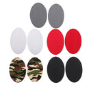 2Pcs Black Iron-on Oval Elbow Knee Patches DIY Repair Sewing Applique