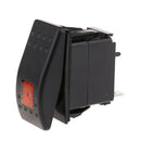 1 Pair 12V 20A / 10A 24V Car Boat 3Pin SPST Switch with Red & Orange Light