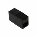 Plastic RJ45 8P8C Female to Female LAN Couplers - Black (Pack of 10)