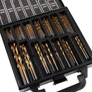 Professional Tool HSS Titanium Drill Bit Set 99Pcs Bits in Metal Storage Ca